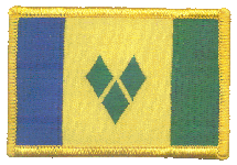 Standard Rectangle Flag Patch of St Vincent and the Grenadines - 2¼x3½" embroidered Standard Rectangle Flag Patch of St Vincent and the Grenadines.<BR>Combines with our other Standard Rectangle Flag Patches for discounts.