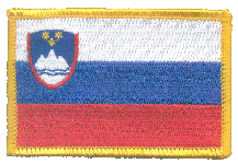 Standard Rectangle Flag Patch of Slovenia - 2¼x3½" embroidered Standard Rectangle Flag Patch of Slovenia.<BR>Combines with our other Standard Rectangle Flag Patches for discounts.