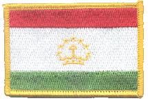 Standard Rectangle Flag Patch of Tajikistan - 2¼x3½" embroidered Standard Rectangle Flag Patch of Tajikistan.<BR>Combines with our other Standard Rectangle Flag Patches for discounts.