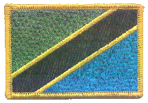 Standard Rectangle Flag Patch of Tanzania - 2¼x3½" embroidered Standard Rectangle Flag Patch of Tanzania.<BR>Combines with our other Standard Rectangle Flag Patches for discounts.