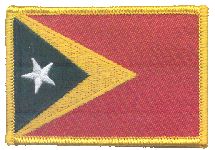 Standard Rectangle Flag Patch of Timor-Leste (East Timor) - 2¼x3½" embroidered Standard Rectangle Flag Patch of Timor-Leste (East Timor).<BR>Combines with our other Standard Rectangle Flag Patches for discounts.