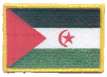 Standard Rectangle Flag Patch of Western Sahara - 2¼x3½" embroidered Standard Rectangle Flag Patch of Western Sahara.<BR>Combines with our other Standard Rectangle Flag Patches for discounts.