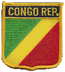 Shield Flag Patch of Republic of Congo - 3x2½" embroidered Shield Flag Patch of the Republic of Congo.<BR>Combines with our other Shield Flag Patches for discounts.