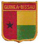 Shield Flag Patch of Guinea-Bissau - 3x2½" embroidered Shield Flag Patch of Guinea-Bissau.<BR>Combines with our other Shield Flag Patches for discounts.