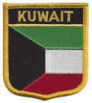 Shield Flag Patch of Kuwait - 3x2½" embroidered Shield Flag Patch of Kuwait.<BR>Combines with our other Shield Flag Patches for discounts.