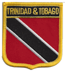 Shield Flag Patch of Trinidad & Tobago - 3x2½" embroidered Shield Flag Patch of Trinidad & Tobago.<BR>Combines with our other Shield Flag Patches for discounts.